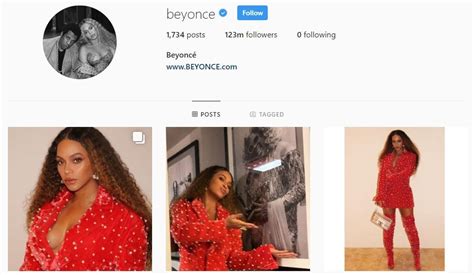 beyonce ig followers